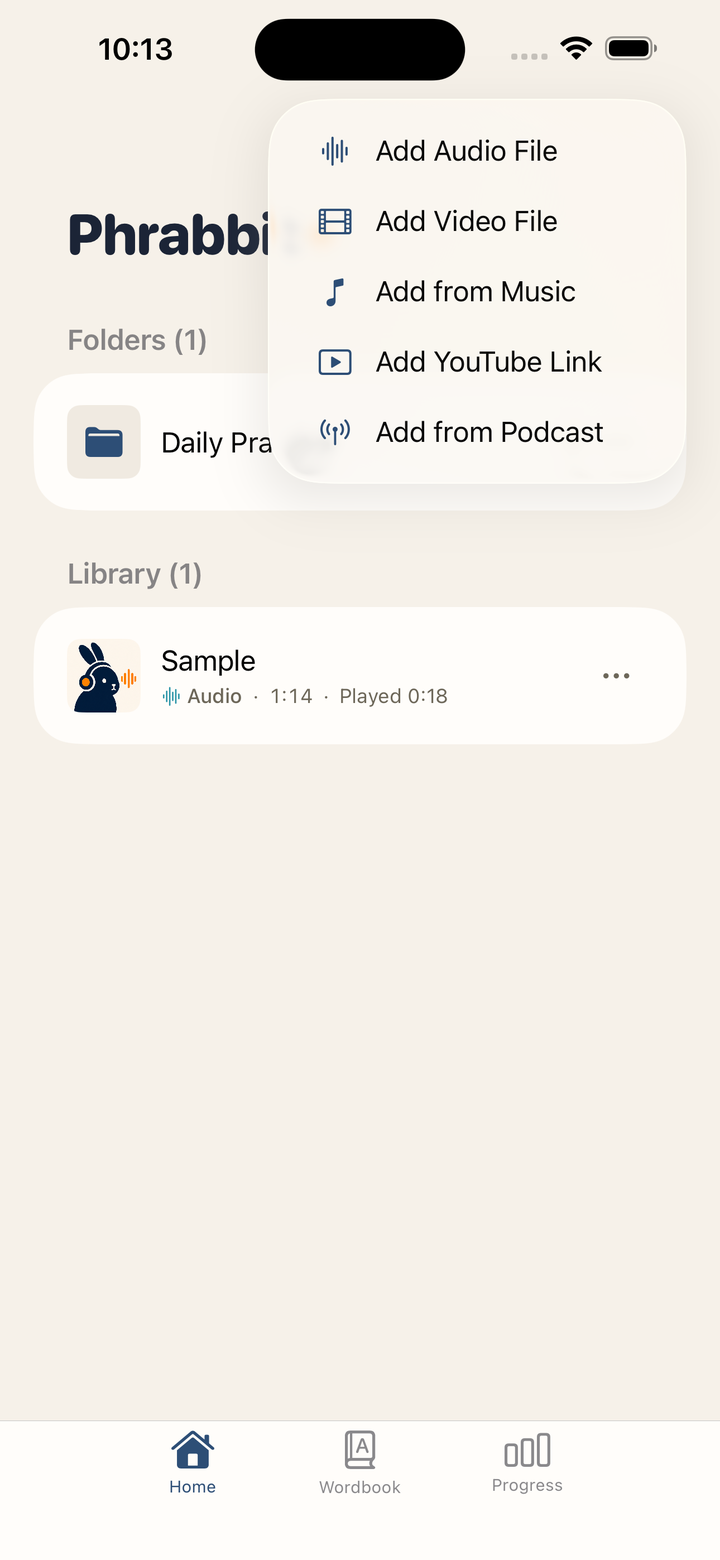Add menu