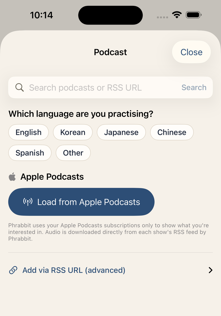 Choosing a practice language